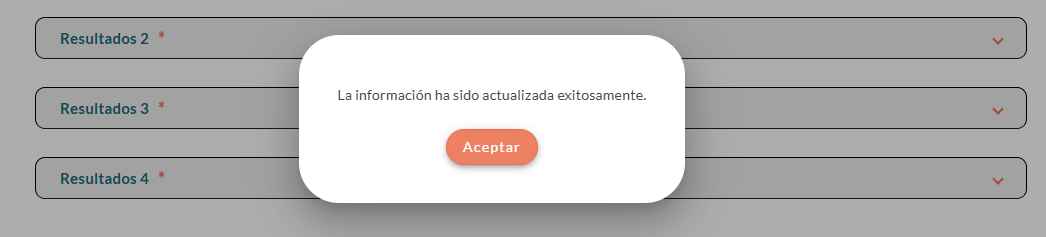 La información ha sido actualizada exitosamente