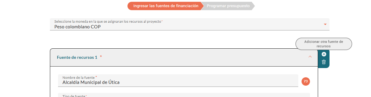 Adicionar otra fuente de recursos
