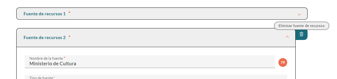 Eliminar fuente de recursos