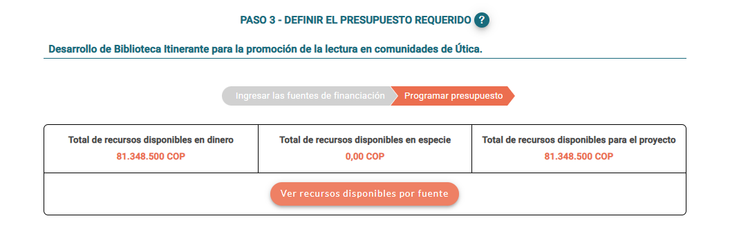 Formular planeación de proyectos