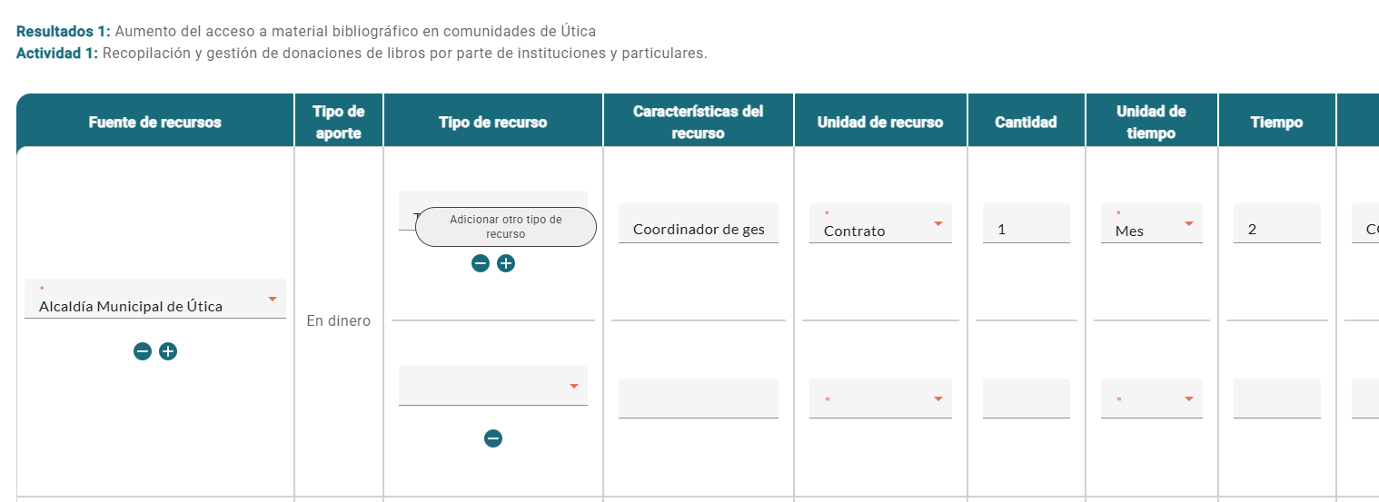 adicionar otro tipo de recurso