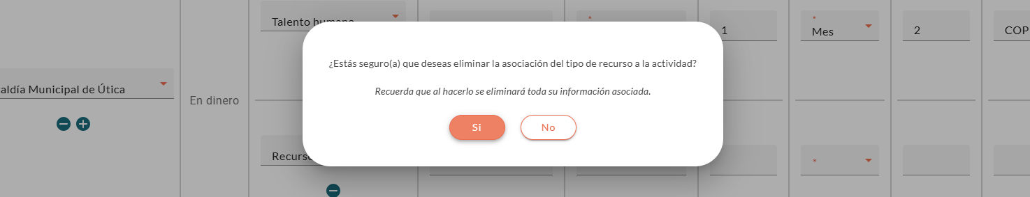 mensaje de confirmación