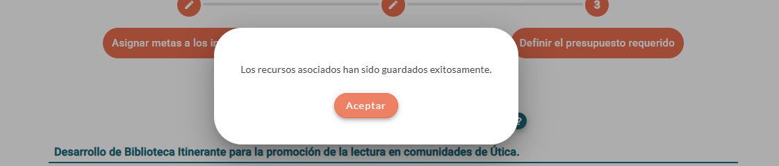 Los recursos asociados han sido guardados exitosamente