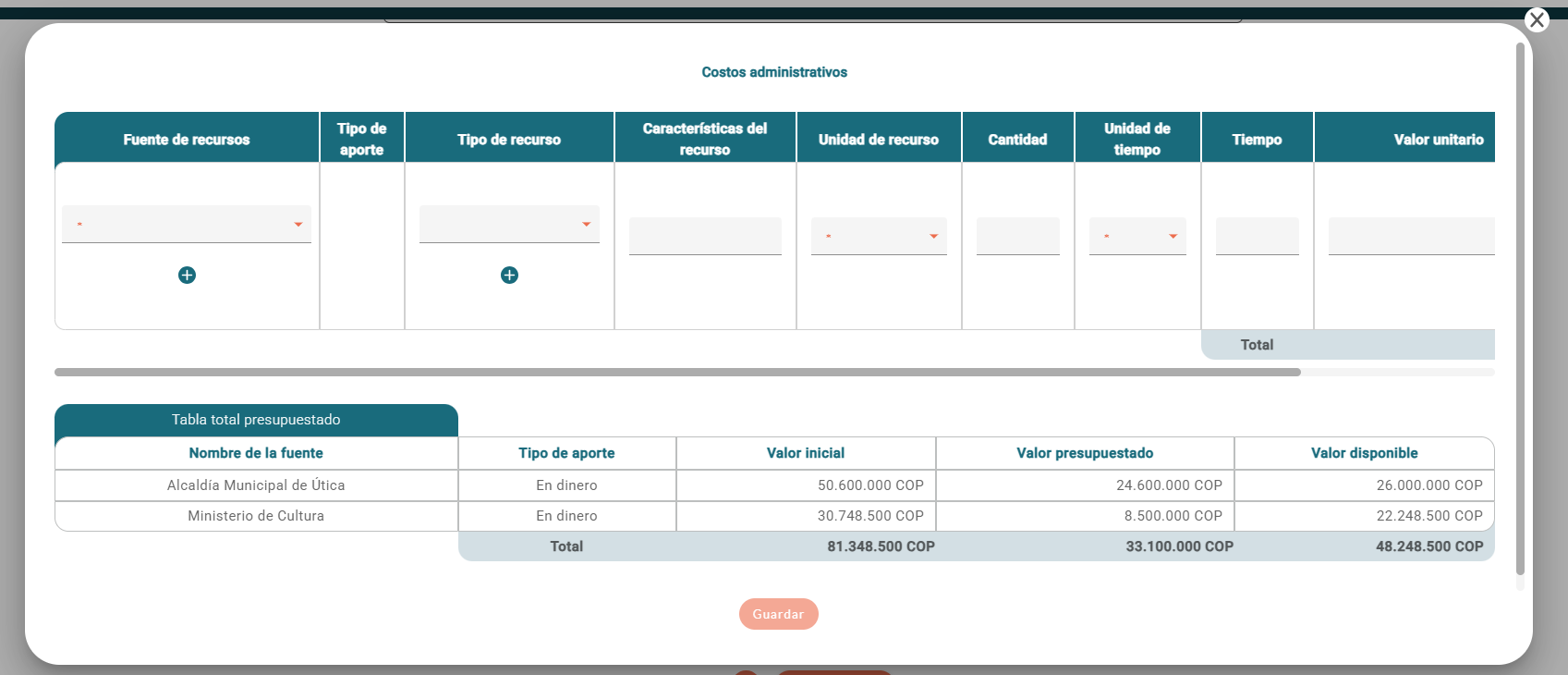 Asignar recursos a una actividad