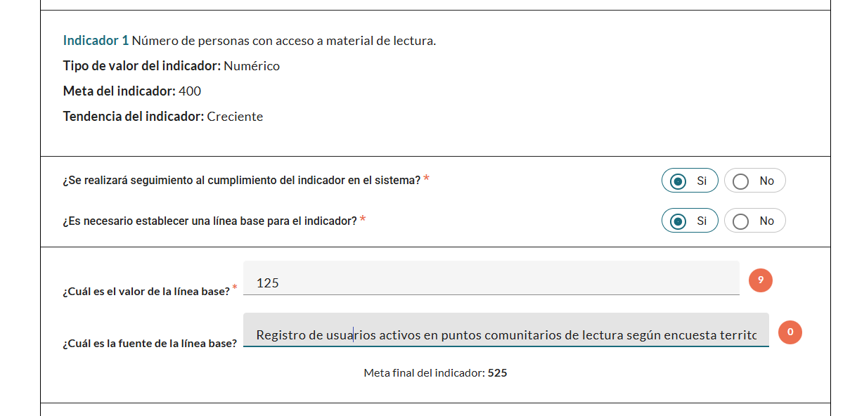¿Cuál es la fuente de la línea base?