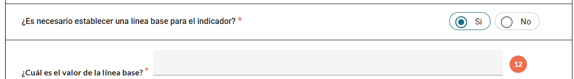 ¿Cuál es la fuente de la línea base?