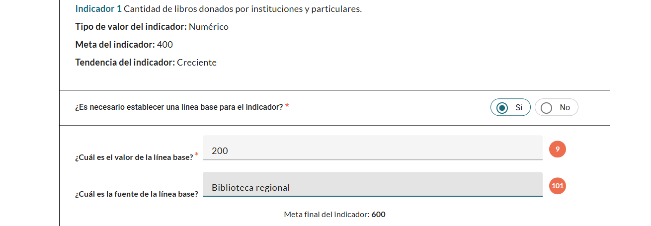 Meta final del indicador