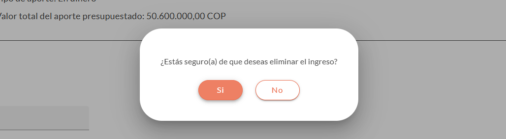 ¿Estás seguro(a) de eliminar el ingreso?